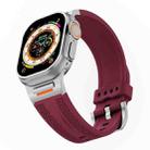 For Apple Watch 46mm / 49mm / 45mm / 44mm Trailblazer Woven Texture Silicone Watch Band(Wine Red) - 3