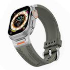 For Apple Watch 46mm / 49mm / 45mm / 44mm Trailblazer Woven Texture Silicone Watch Band(Forest Green) - 3