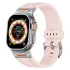 For Apple Watch 46mm / 49mm / 45mm / 44mm Trailblazer Woven Texture Silicone Watch Band(Vintage Rose) - 1