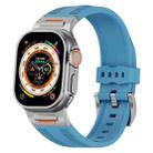 For Apple Watch 46mm / 49mm / 45mm / 44mm Trailblazer Woven Texture Silicone Watch Band(Premium Blue) - 1