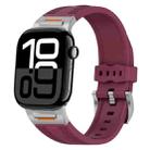 For Apple Watch 42mm / 41mm / 40mm / 38mm Trailblazer Woven Texture Silicone Watch Band(Wine Red) - 1