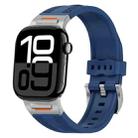 For Apple Watch 42mm / 41mm / 40mm / 38mm Trailblazer Woven Texture Silicone Watch Band(Midnight Blue) - 1