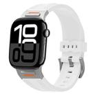 For Apple Watch 42mm / 41mm / 40mm / 38mm Trailblazer Woven Texture Silicone Watch Band(White) - 1