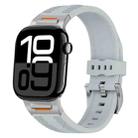 For Apple Watch 42mm / 41mm / 40mm / 38mm Trailblazer Woven Texture Silicone Watch Band(Cloudy Gray) - 1