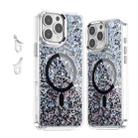 For iPhone 16 Pro Max Epoxy Glitter MagSafe Magnetic TPU Phone Case(Black) - 1