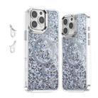 For iPhone 16 Pro Max Epoxy Glitter MagSafe Magnetic TPU Phone Case(White) - 1