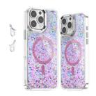 For iPhone 16 Pro Max Epoxy Glitter MagSafe Magnetic TPU Phone Case(Pink) - 1