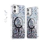 For iPhone 16 Plus Epoxy Glitter MagSafe Magnetic TPU Phone Case(Black) - 1