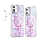 For iPhone 16 Plus Epoxy Glitter MagSafe Magnetic TPU Phone Case(Pink) - 1