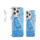 For iPhone 15 Pro Max Epoxy Glitter MagSafe Magnetic TPU Phone Case(Blue) - 1