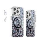 For iPhone 15 Pro Epoxy Glitter MagSafe Magnetic TPU Phone Case(Black) - 1