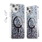 For iPhone 15 Plus Epoxy Glitter MagSafe Magnetic TPU Phone Case(Black) - 1