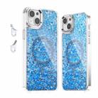 For iPhone 15 Plus Epoxy Glitter MagSafe Magnetic TPU Phone Case(Blue) - 1