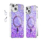 For iPhone 15 Plus Epoxy Glitter MagSafe Magnetic TPU Phone Case(Purple) - 1