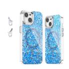 For iPhone 15 Epoxy Glitter MagSafe Magnetic TPU Phone Case(Blue) - 1