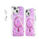 For iPhone 15 Epoxy Glitter MagSafe Magnetic TPU Phone Case(Plum Red) - 1