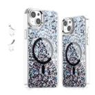 For iPhone 14 Plus Epoxy Glitter MagSafe Magnetic TPU Phone Case(Black) - 1