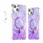 For iPhone 14 Plus Epoxy Glitter MagSafe Magnetic TPU Phone Case(Purple) - 1