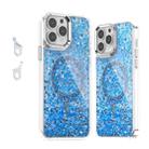 For iPhone 13 Pro Max Epoxy Glitter MagSafe Magnetic TPU Phone Case(Blue) - 1