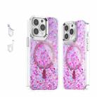 For iPhone 13 Pro Epoxy Glitter MagSafe Magnetic TPU Phone Case(Plum Red) - 1