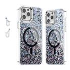 For iPhone 12 Pro Max Epoxy Glitter MagSafe Magnetic TPU Phone Case(Black) - 1