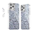 For iPhone 12 Pro Max Epoxy Glitter MagSafe Magnetic TPU Phone Case(White) - 1