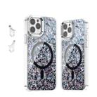 For iPhone 12 / 12 Pro Epoxy Glitter MagSafe Magnetic TPU Phone Case(Black) - 1