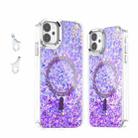 For iPhone 11 Epoxy Glitter MagSafe Magnetic TPU Phone Case(Purple) - 1