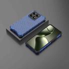 For Xiaomi 14T 5G Global Honeycomb Shockproof Phone Case(Blue) - 3