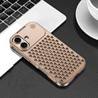 For iPhone 16 Plus R-JUST RJ58 Aromatherapy Metal Cooling Phone Case(Gold) - 1