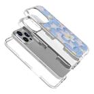 For iPhone 16 Pro Max Small Fresh Sticker PC + TPU Shockproof Phone Case(Blue Flower) - 3