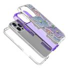 For iPhone 16 Pro Max Small Fresh Sticker PC + TPU Shockproof Phone Case(Purple Flower) - 3