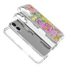 For iPhone 16 Plus Small Fresh Sticker PC + TPU Shockproof Phone Case(Colorful Flowers) - 3