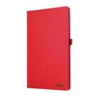 For Infinix Xpad Cloth Texture Horizontal Flip PU + TPU Tablet Case(Red) - 2