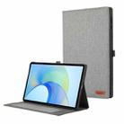 For Infinix Xpad Cloth Texture Horizontal Flip PU + TPU Tablet Case(Gray) - 1