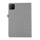 For Infinix Xpad Cloth Texture Horizontal Flip PU + TPU Tablet Case(Gray) - 3