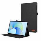 For Infinix Xpad Cloth Texture Horizontal Flip PU + TPU Tablet Case(Black) - 1