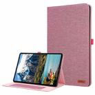 For Infinix Xpad GT 13 Fabric Texture Horizontal Flip Leather Tablet Case(Rose Red) - 1