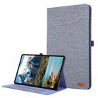 For Infinix Xpad GT 13 Fabric Texture Horizontal Flip Leather Tablet Case(Deep Blue) - 1