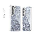 For Samsung Galaxy S23 5G Epoxy Glitter MagSafe Magnetic TPU Phone Case(White) - 1