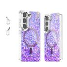 For Samsung Galaxy S23 5G Epoxy Glitter MagSafe Magnetic TPU Phone Case(Purple) - 1