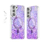 For Samsung Galaxy S23+ 5G Epoxy Glitter MagSafe Magnetic TPU Phone Case(Purple) - 1