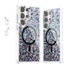 For Samsung Galaxy S23 Ultra 5G Epoxy Glitter MagSafe Magnetic TPU Phone Case(Black) - 1