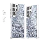 For Samsung Galaxy S23 Ultra 5G Epoxy Glitter MagSafe Magnetic TPU Phone Case(White) - 1