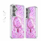 For Samsung Galaxy S24+ 5G Epoxy Glitter MagSafe Magnetic TPU Phone Case(Plum Red) - 1