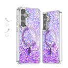 For Samsung Galaxy S24+ 5G Epoxy Glitter MagSafe Magnetic TPU Phone Case(Purple) - 1