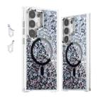 For Samsung Galaxy S24 Ultra 5G Epoxy Glitter MagSafe Magnetic TPU Phone Case(Black) - 1