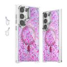 For Samsung Galaxy S24 Ultra 5G Epoxy Glitter MagSafe Magnetic TPU Phone Case(Plum Red) - 1