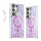 For Samsung Galaxy S24 Ultra 5G Epoxy Glitter MagSafe Magnetic TPU Phone Case(Pink) - 1