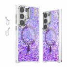 For Samsung Galaxy S24 Ultra 5G Epoxy Glitter MagSafe Magnetic TPU Phone Case(Purple) - 1